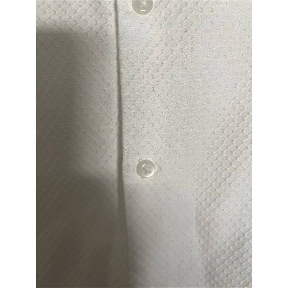 Denim And Flower Long Sleeve White Button Down Shirt Mens Medium L 42